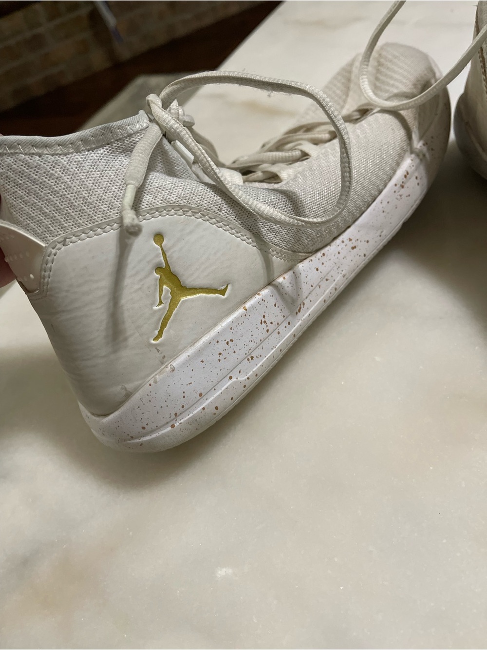 Men’s Nike Jordan "Metallic Gold Coin” shoe